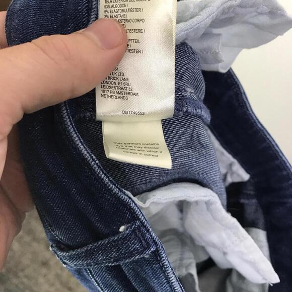 Maeve Jeans Womens 25 Straight Leg Cropped Dark Wash Sailor Pockets Mid Rise - Picture 8 of 10